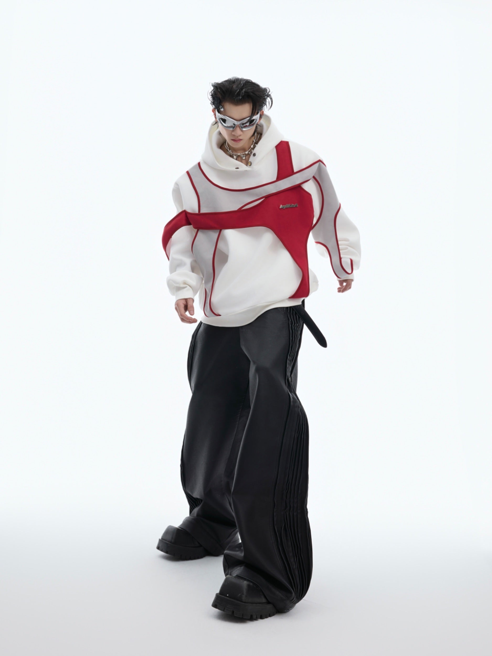 【24s Oct.】Deconstructed Double-layer Paneled Hoodie-IYAMIUIO