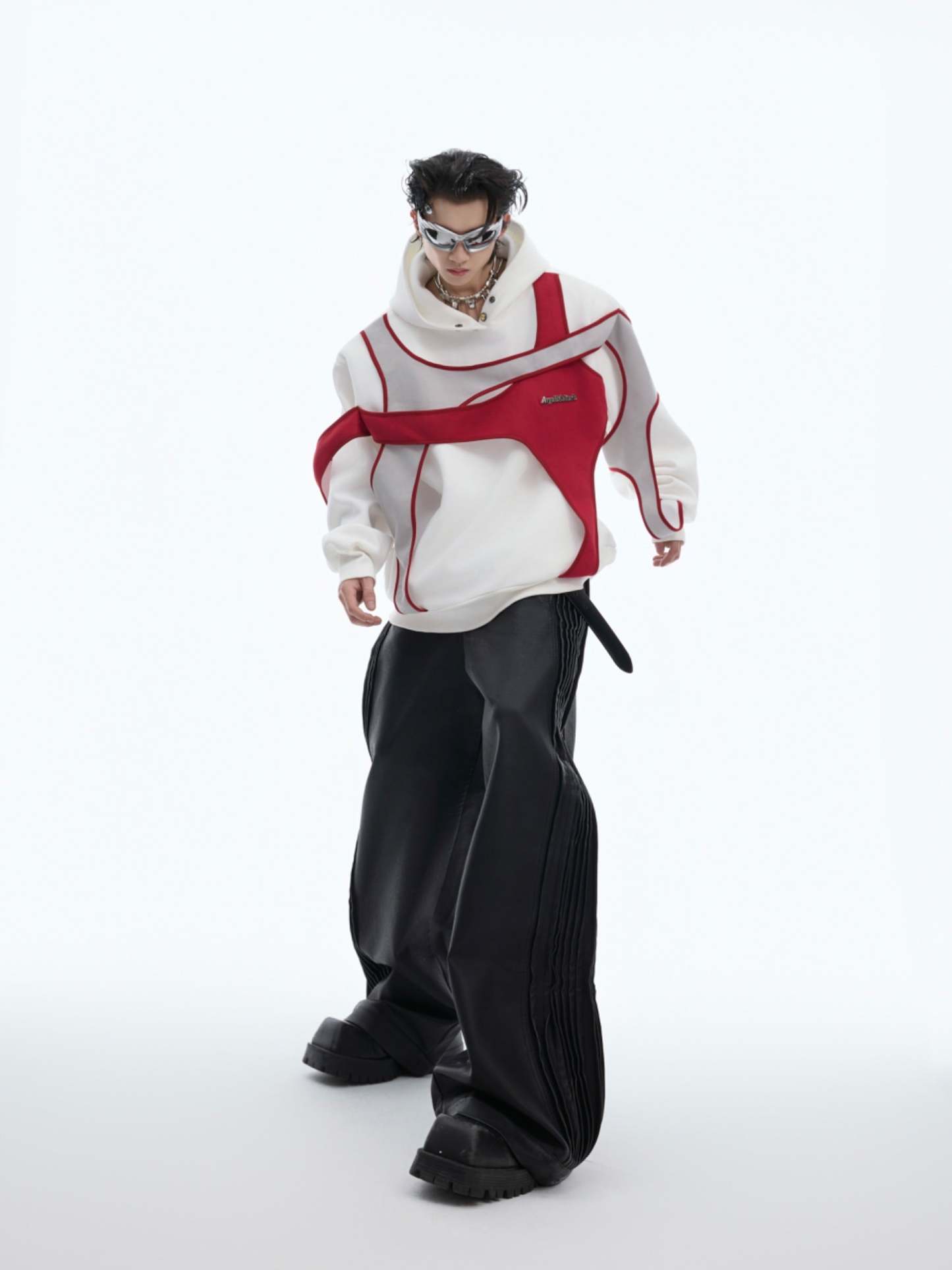 【24s Oct.】Deconstructed Double-layer Paneled Hoodie-IYAMIUIO