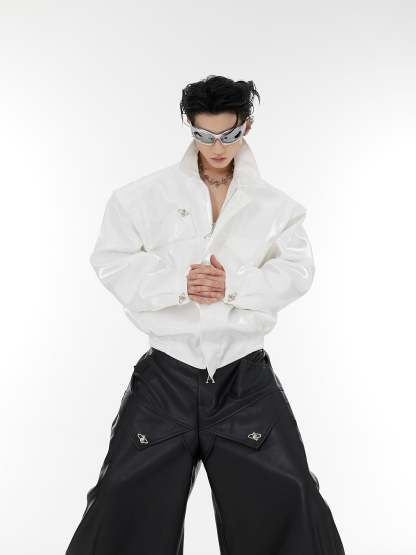 【23s August.】Streamer Shoulder Pad Jacket-IYAMIUIO