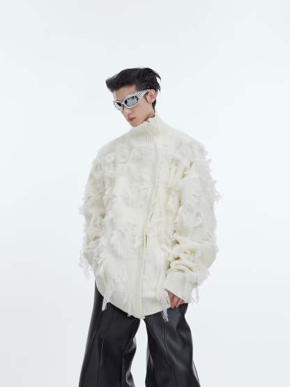 【24s Oct.】Tassel Jacquard Thickened Knitted Sweater-IYAMIUIO