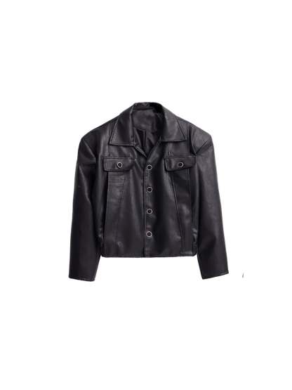Short Jacket Motorcycle Jacket-IYAMIUIO