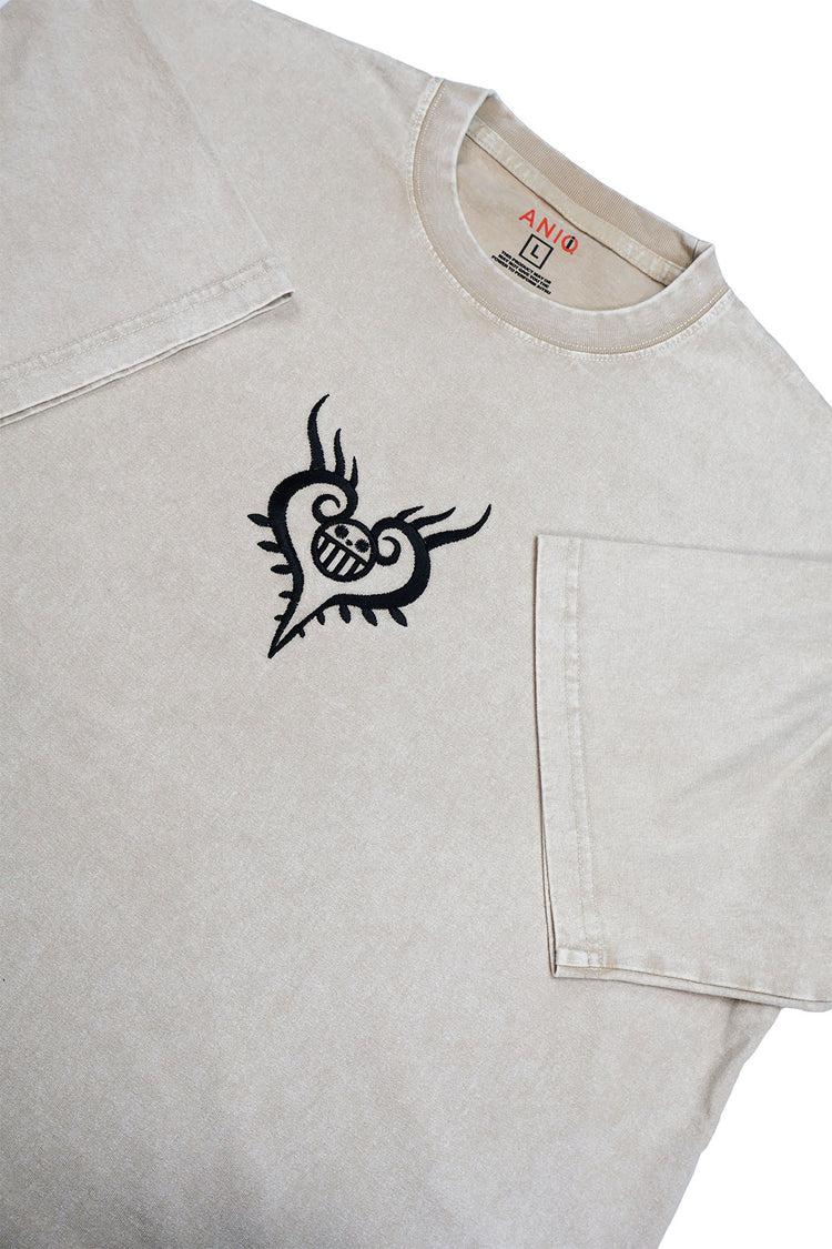 SURGEON OF DEATH EMBROIDERED ACID WASH TEE-O.P-IYAMIUIO