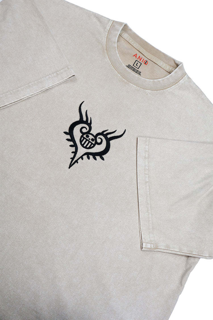 SURGEON OF DEATH EMBROIDERED ACID WASH TEE-O.P-IYAMIUIO