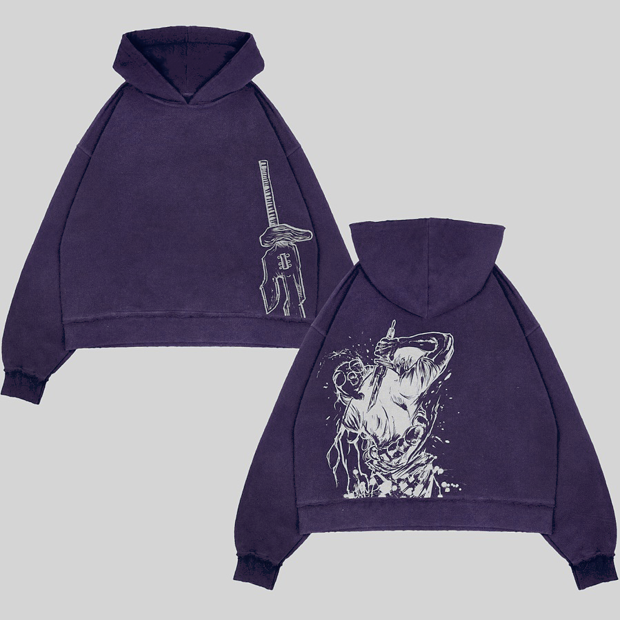 Vintage Washed Hoodie - JJK-IYAMIUIO