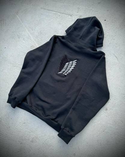 AOT-Embroidered Hoodie-IYAMIUIO