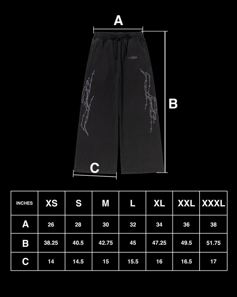 ATHLETIC BARBED SWEATS (CRIMSON)-IYAMIUIO