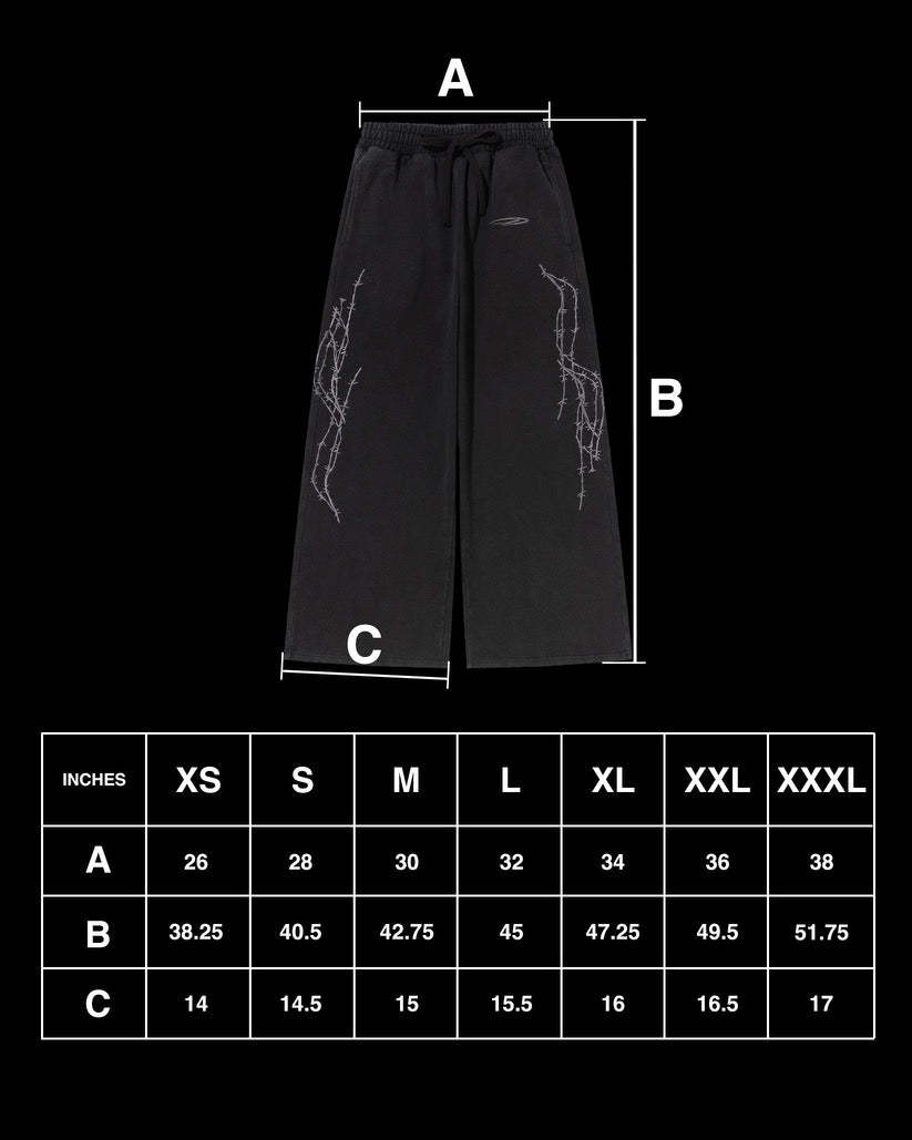 ATHLETIC BARBED SWEATS (CRIMSON)-IYAMIUIO