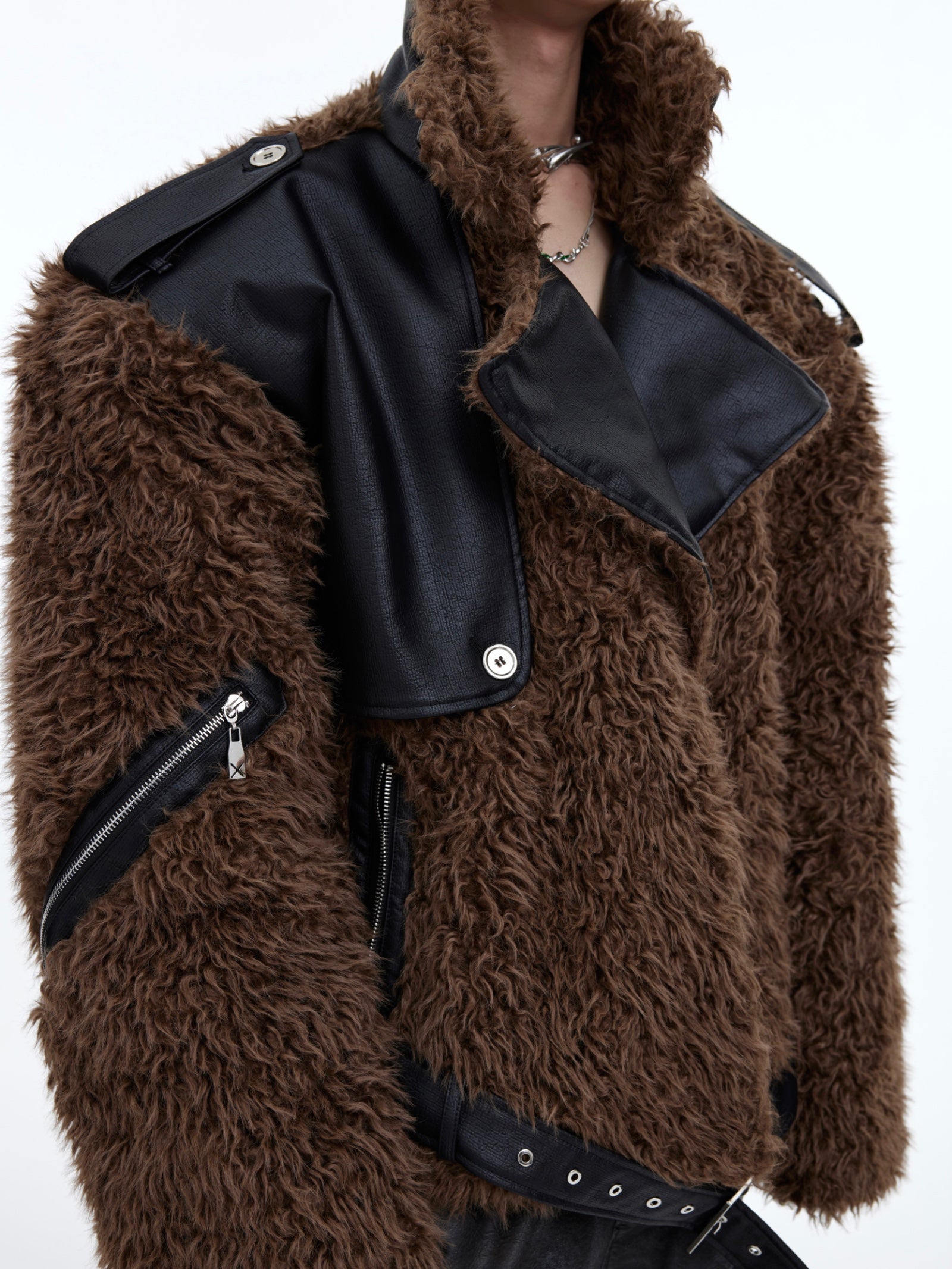 【24s January.】Deconstructed Plush Fur Jacket-IYAMIUIO