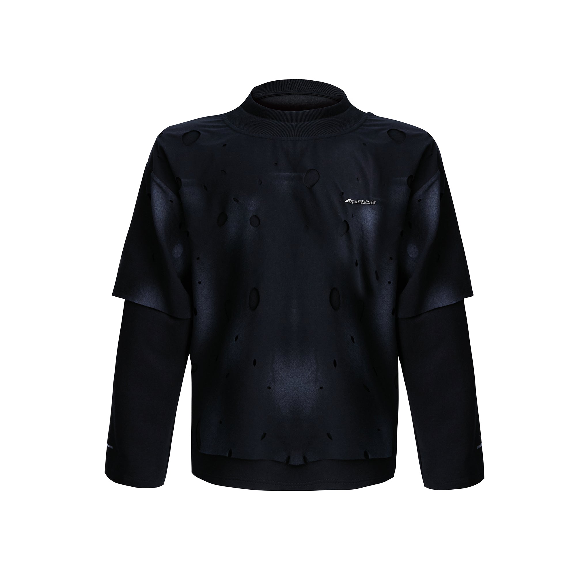 【24s Sep.】Retro Two-piece Ripped Sweatshirt-IYAMIUIO