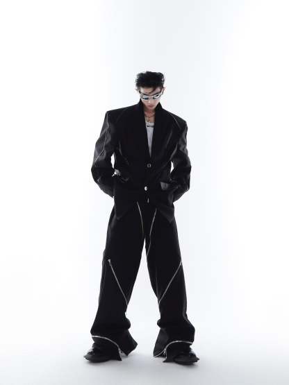 【23s Feb.】PU Shoulder Pad Jacket-IYAMIUIO