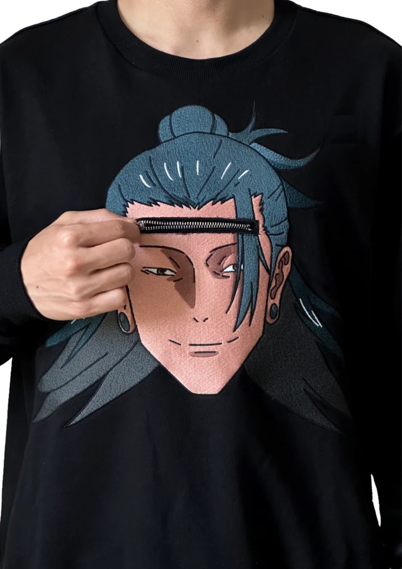 Geto Zipper Sweatshirt-JJK-IYAMIUIO