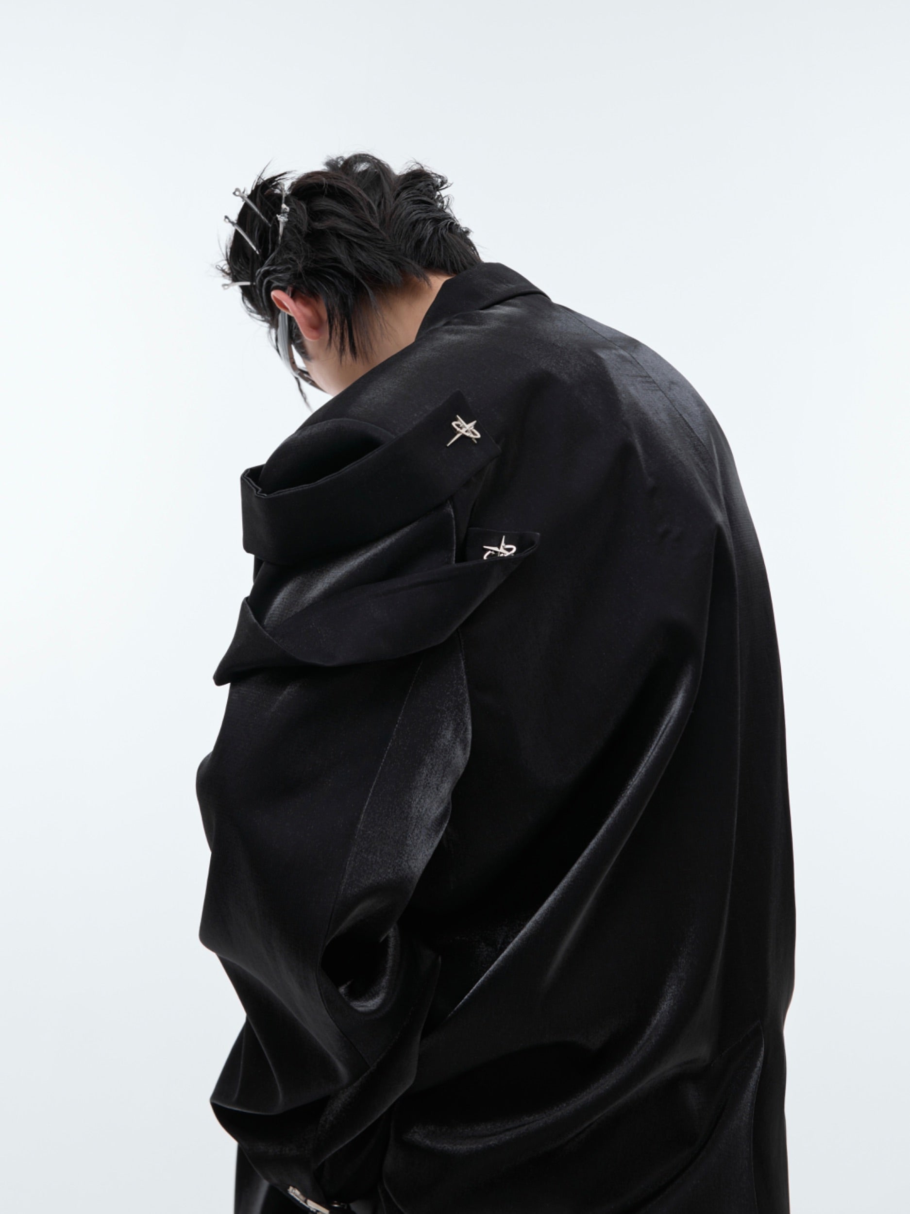 【24s Oct.】Liquid Glossy Outerwear Blazer-IYAMIUIO