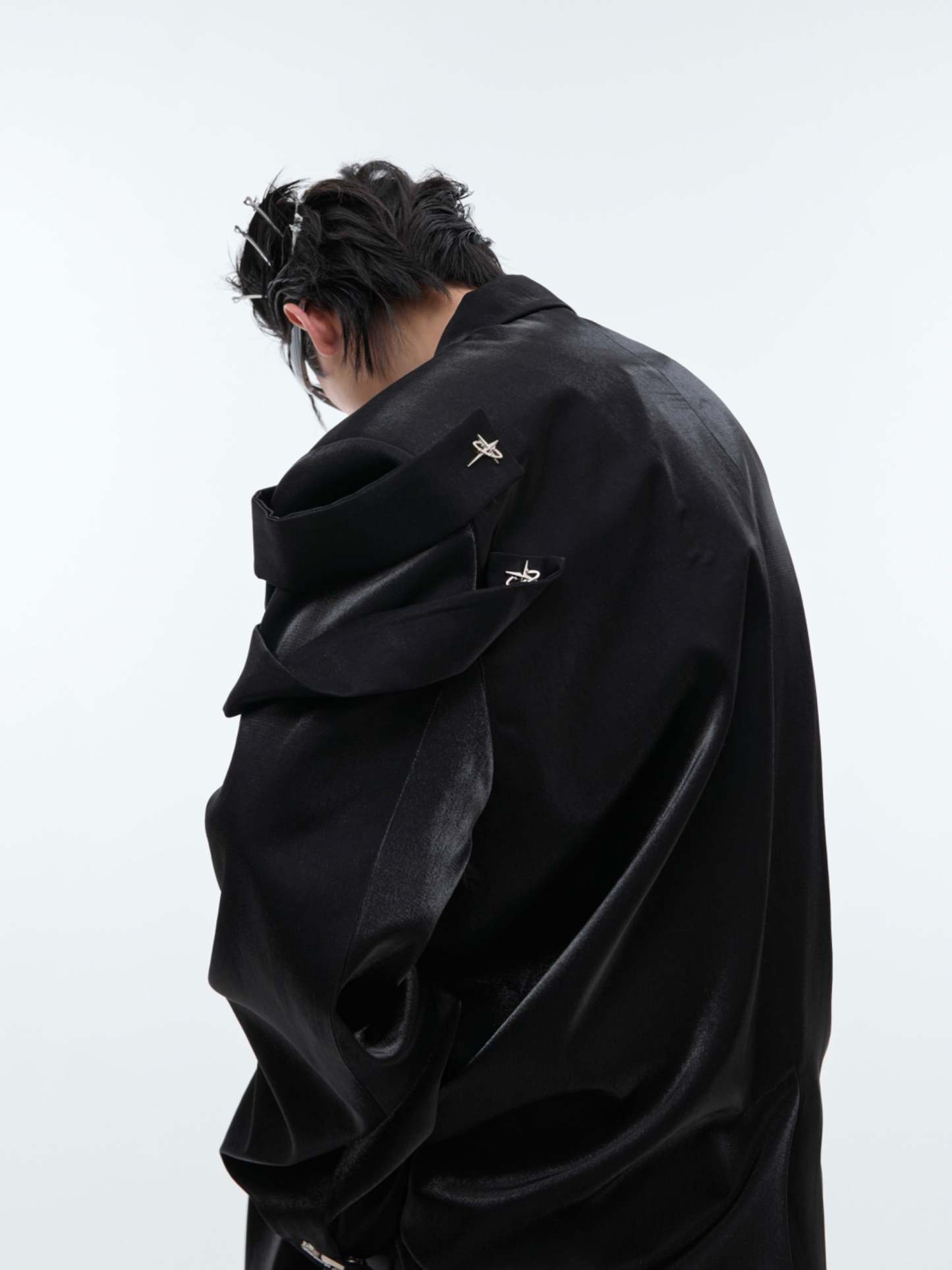 【24s Oct.】Liquid Glossy Outerwear Blazer-IYAMIUIO