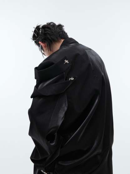 【24s Oct.】Liquid Glossy Outerwear Blazer-IYAMIUIO