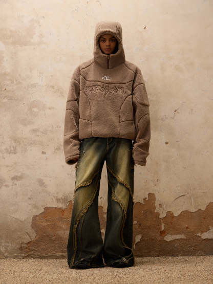 Personsoul Destructive  Denim Retro Blue Jeans-IYAMIUIO