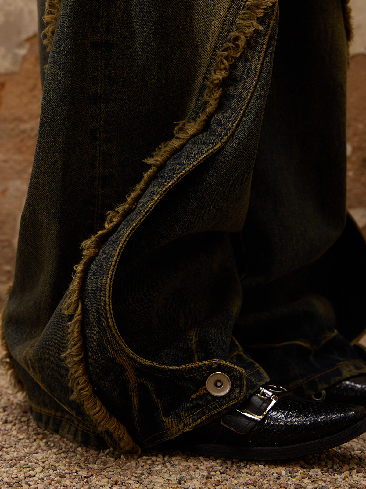 Personsoul Destructive  Denim Retro Blue Jeans-IYAMIUIO