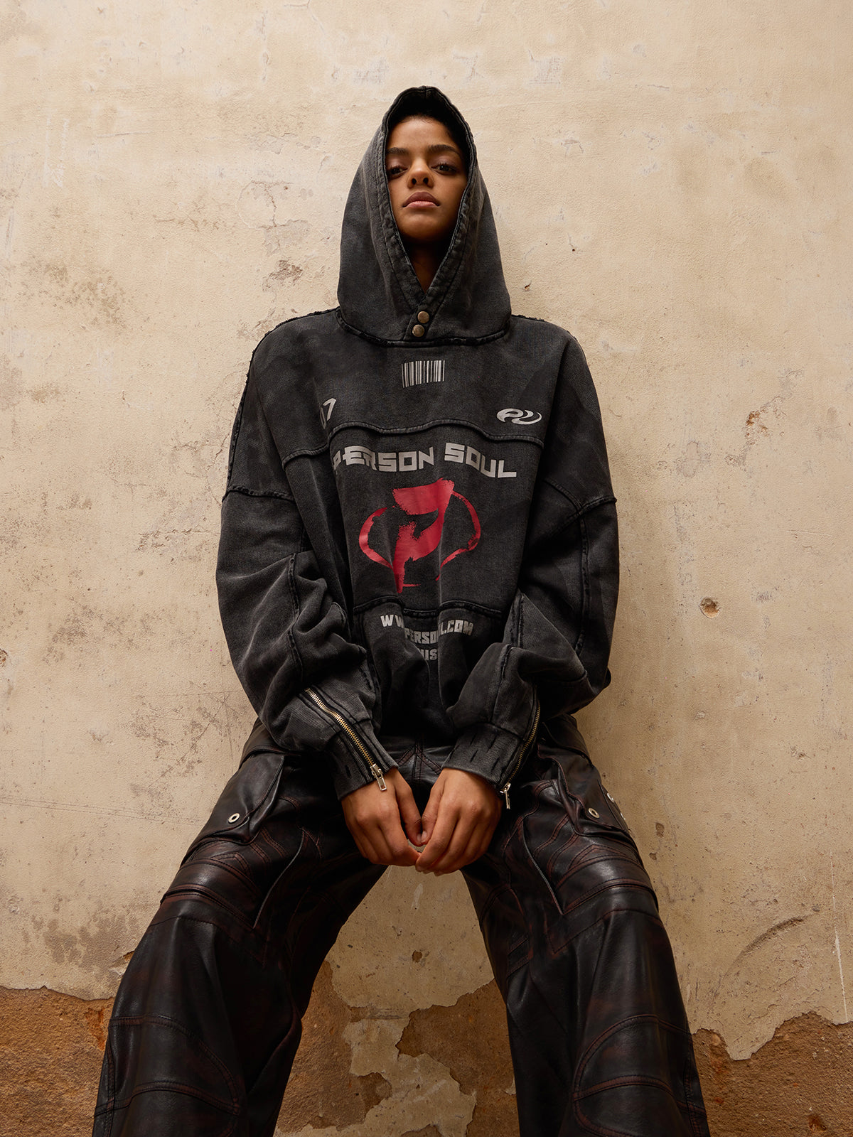 Personsoul Washing Dirty Hoodie-IYAMIUIO