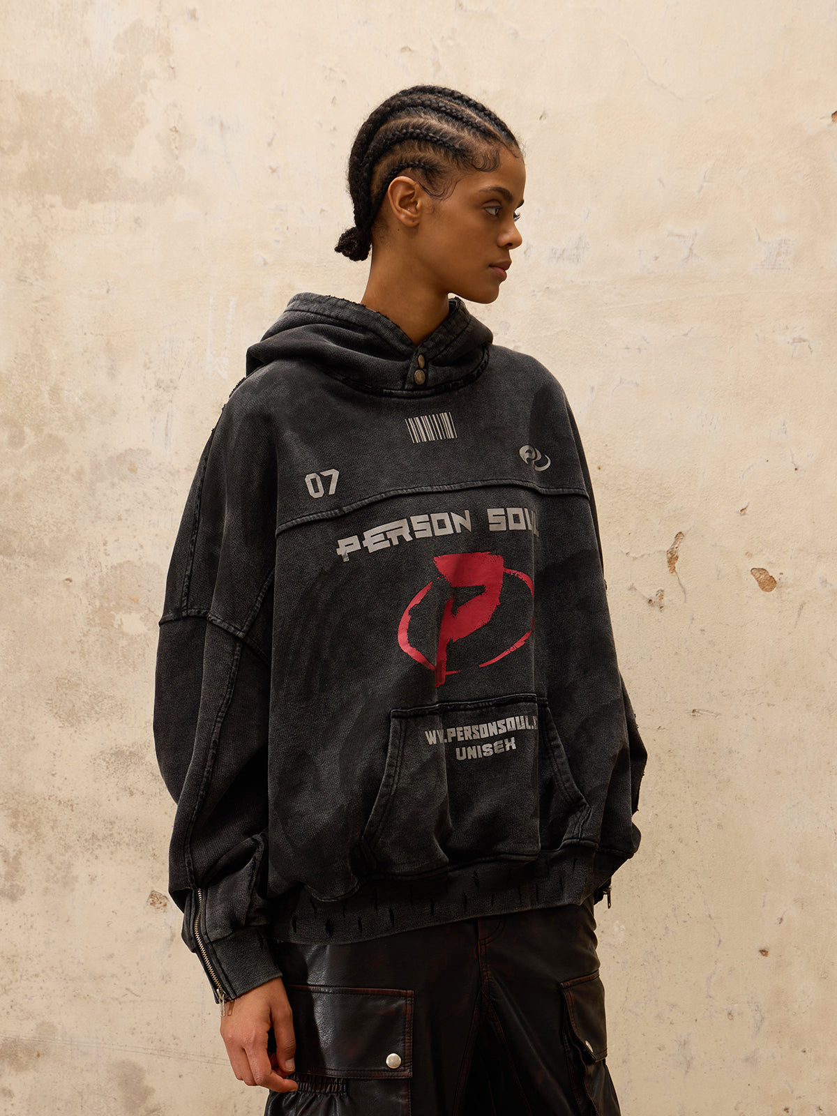 Personsoul Washing Dirty Hoodie-IYAMIUIO