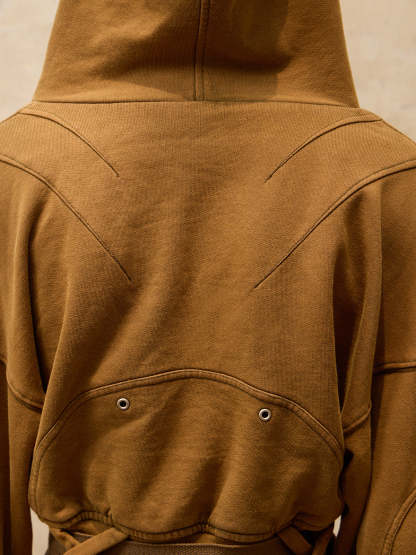 Personsoul Mutiple Pocket Short Hoodie-IYAMIUIO