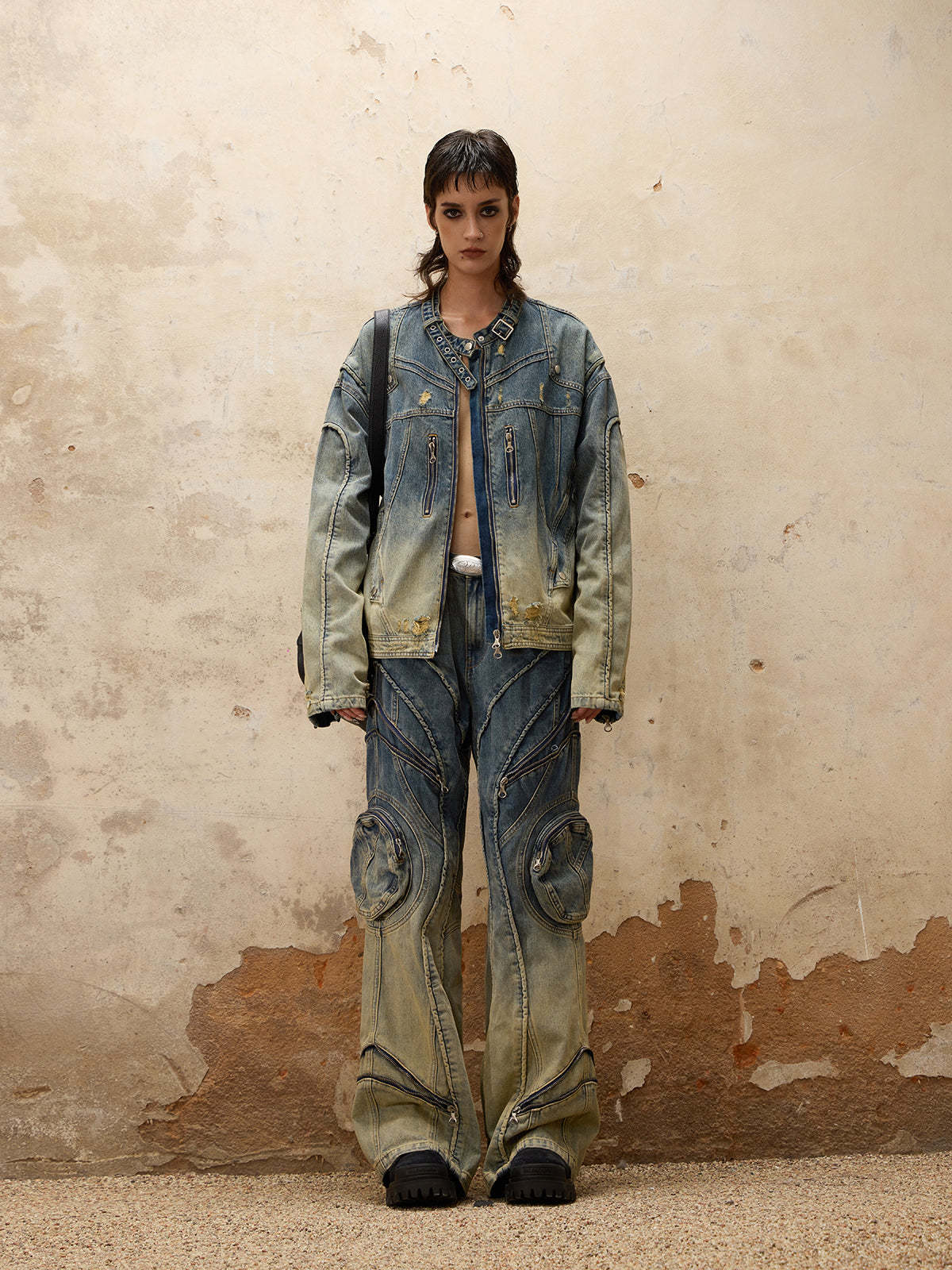 Personsoul Washing Denim Jacket-IYAMIUIO