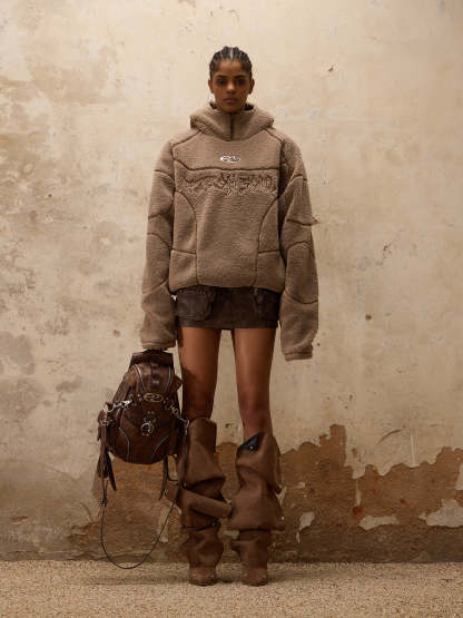 Personsoul Sherpa Hoodie-IYAMIUIO