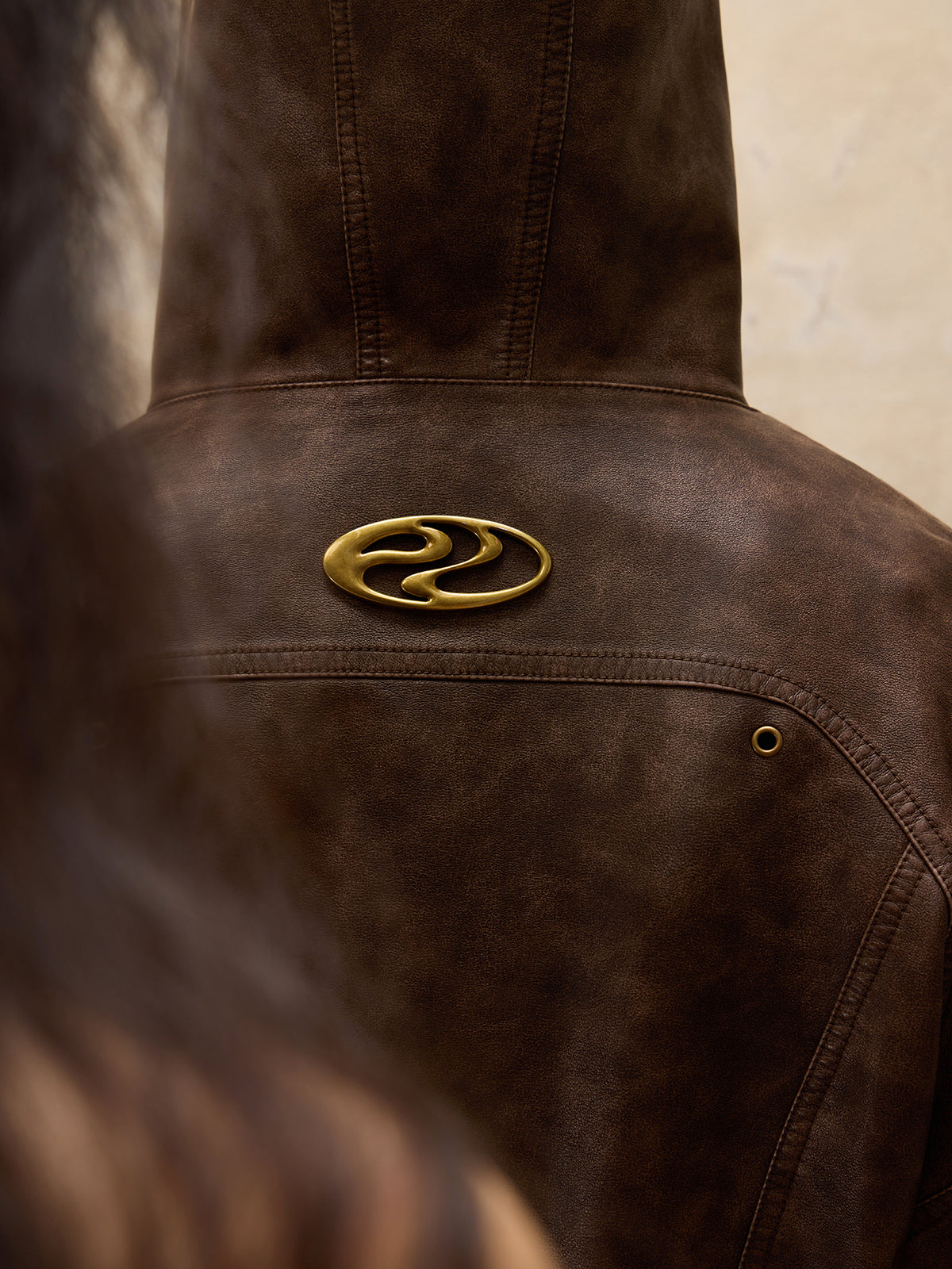 Personsoul Retro Blouson Leather Jacket-IYAMIUIO