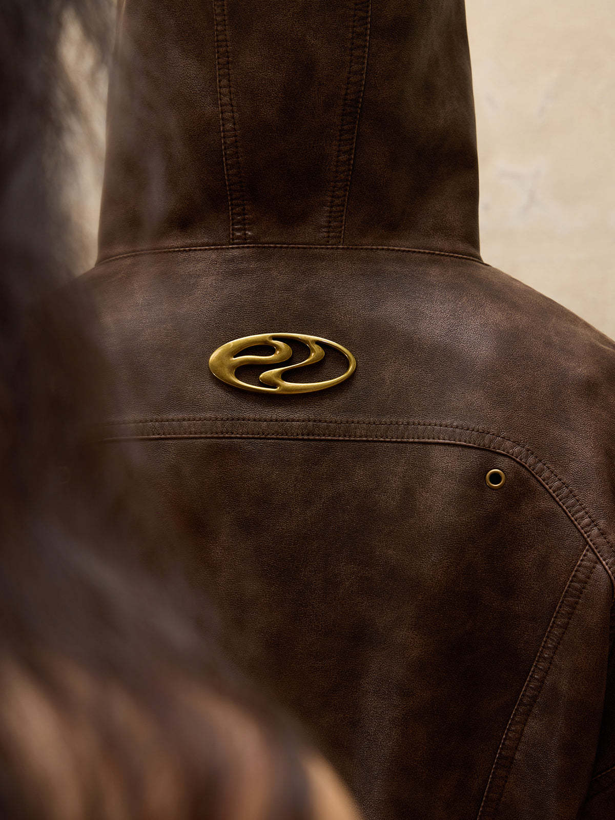 Personsoul Retro Blouson Leather Jacket-IYAMIUIO