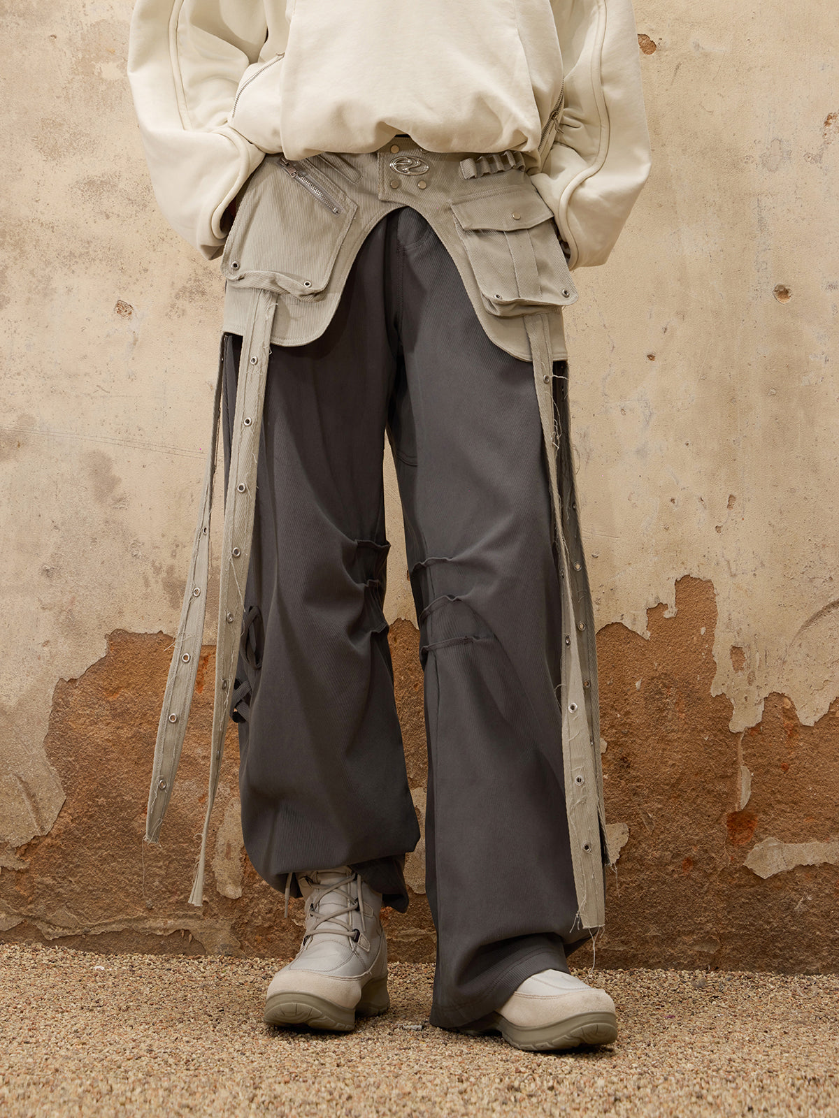 Personsoul Fanny Pack Cargo Pants-IYAMIUIO