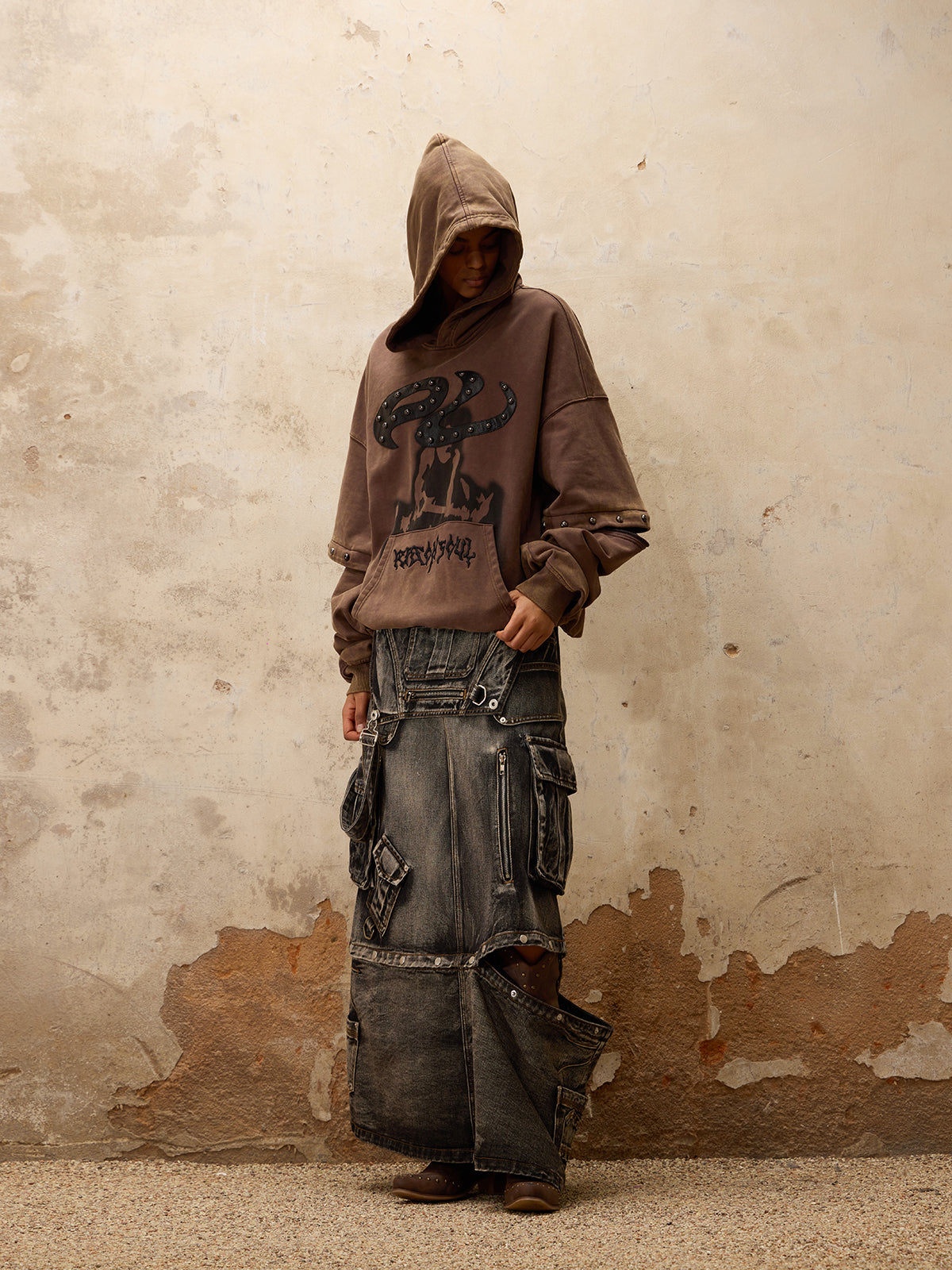 Personsoul Removable Sleeves Pulloverse-IYAMIUIO