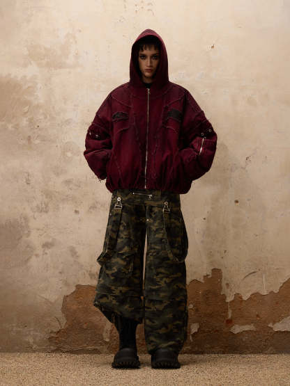 Personsoul Hand Brushed Dirty Cotton Jacket-IYAMIUIO