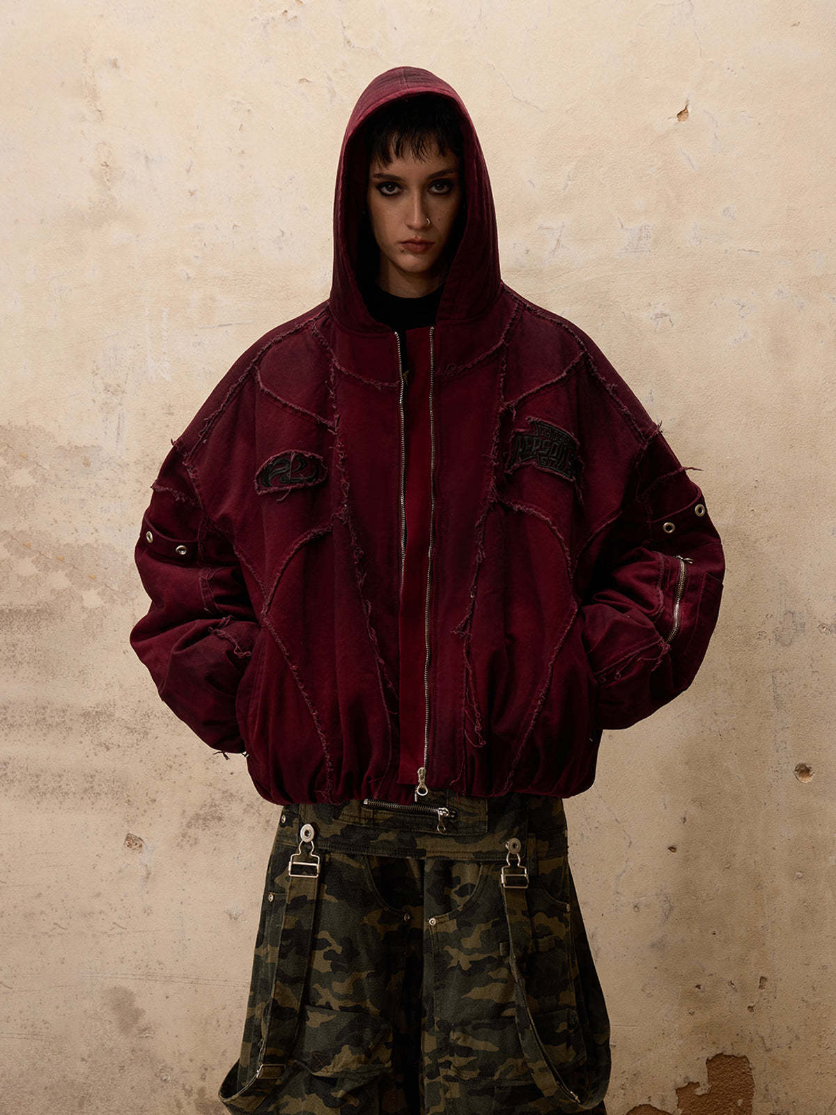 Personsoul Hand Brushed Dirty Cotton Jacket-IYAMIUIO