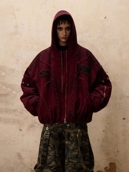 Personsoul Hand Brushed Dirty Cotton Jacket-IYAMIUIO