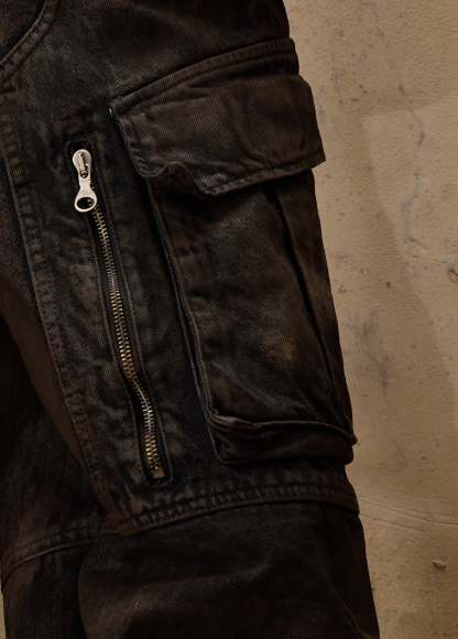 Personsoul Mud Dirty Denim Jeans-IYAMIUIO