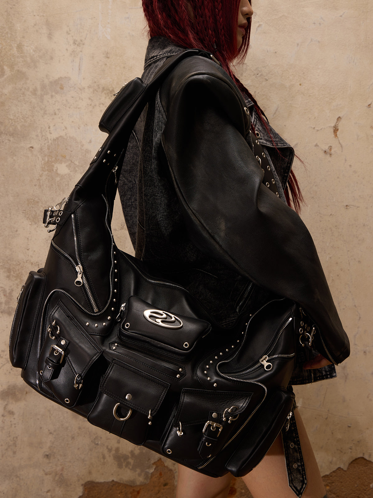 Personsoul Sheepskin Shoulder Bag-IYAMIUIO