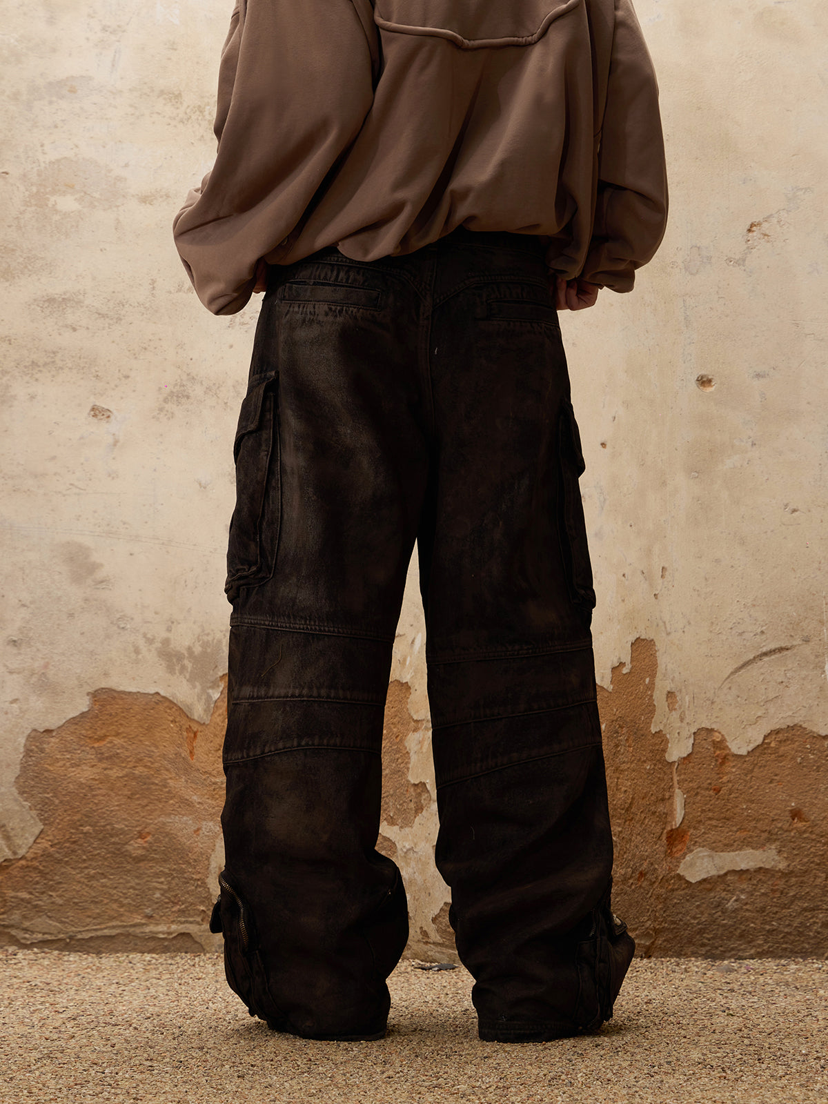 Personsoul Mud Dirty Denim Jeans-IYAMIUIO