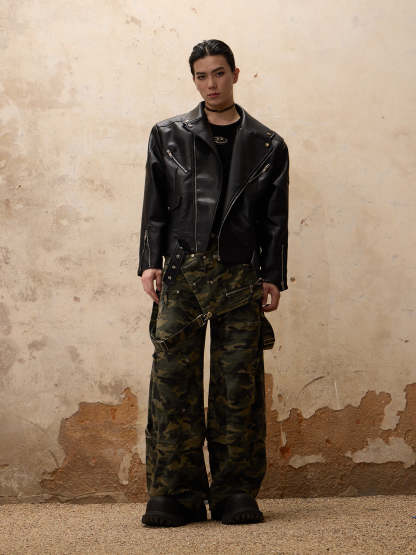 Personsoul Racing Faux-Leather Jacket-IYAMIUIO