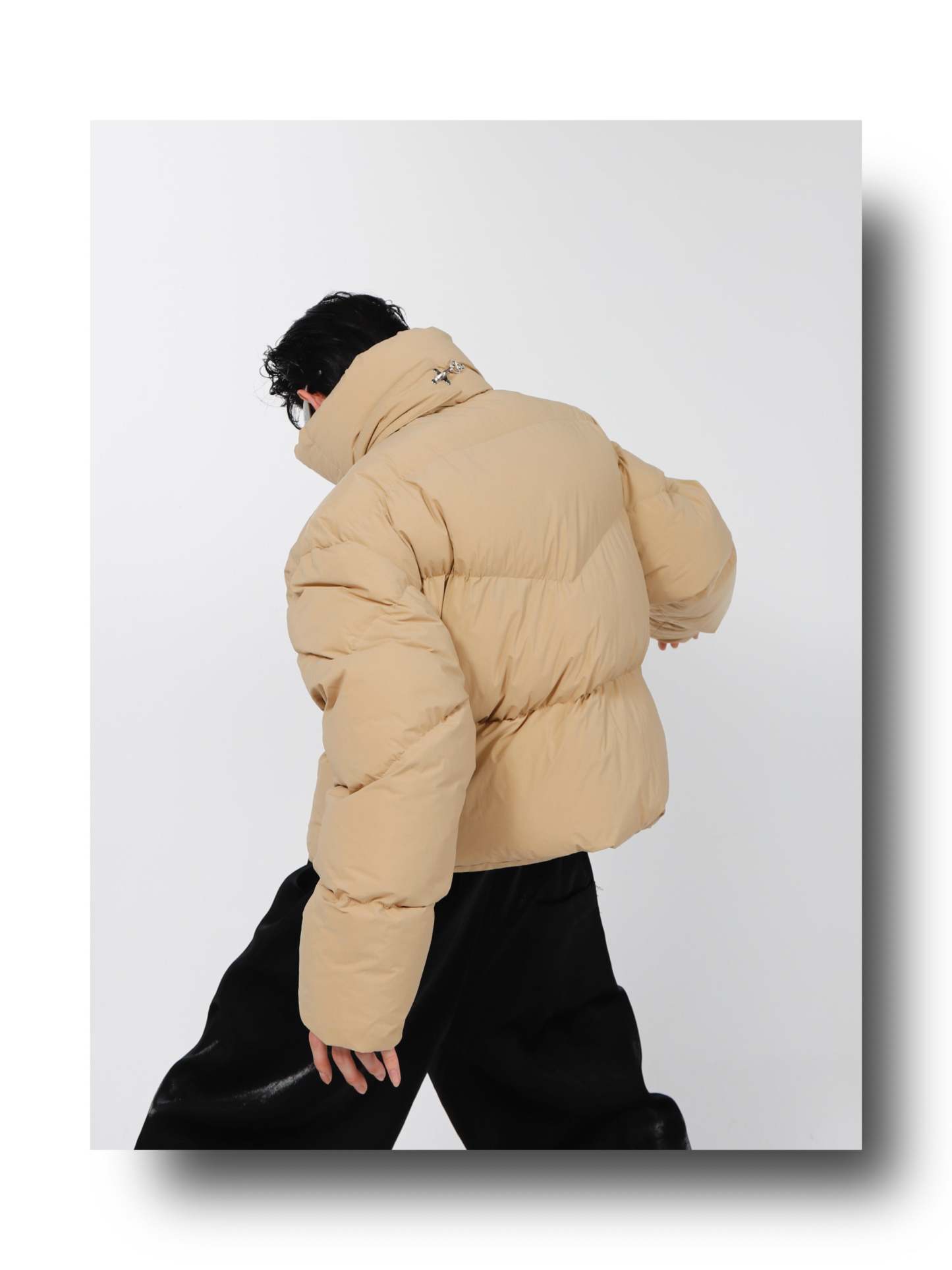 High Neck Asymmetrical Design Winter Coat-IYAMIUIO