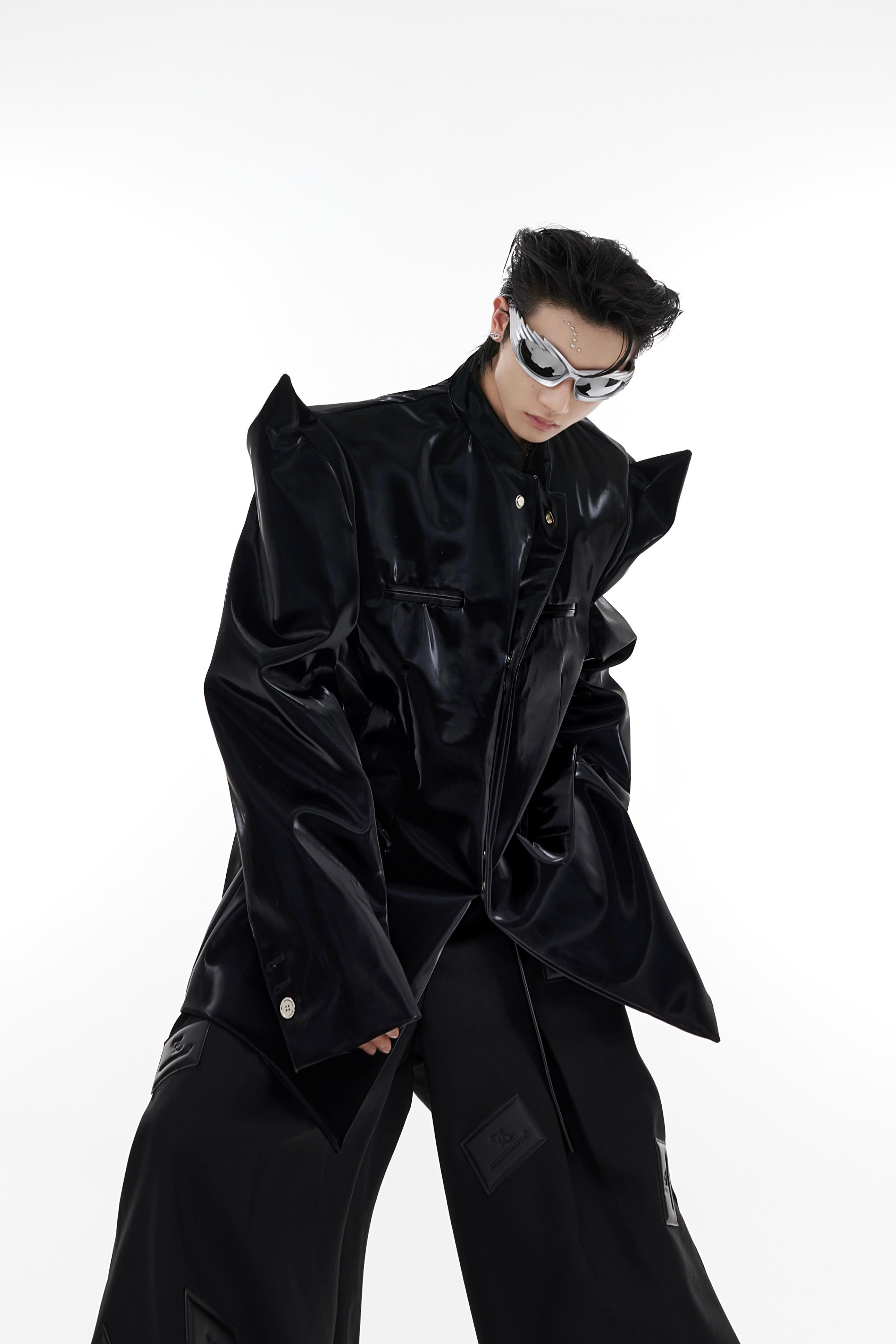 【23s August.】Horn-shaped Leather Jacket-IYAMIUIO