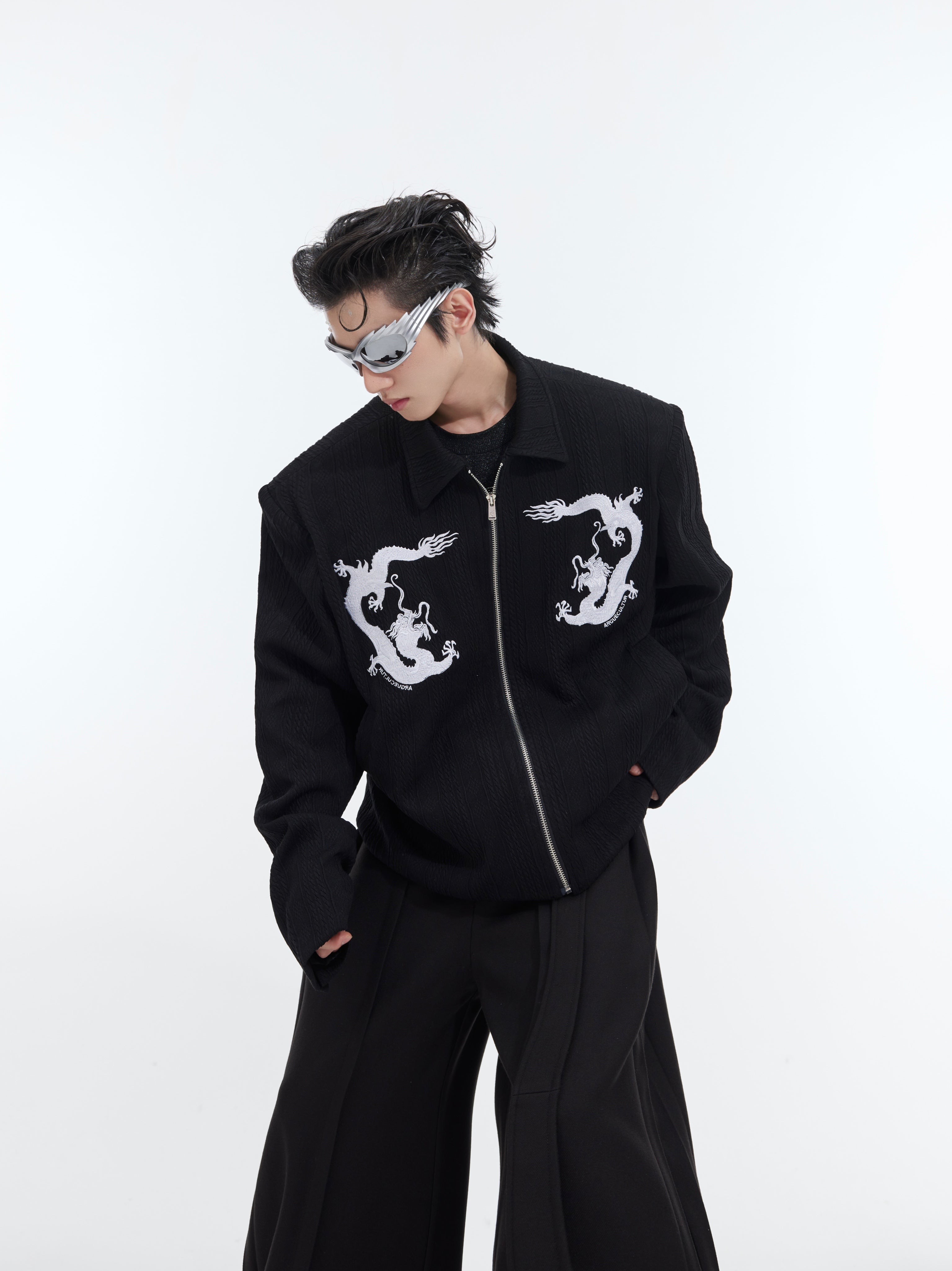 【24s February.】"Dragon" Pattern Simple Design Jacket-IYAMIUIO