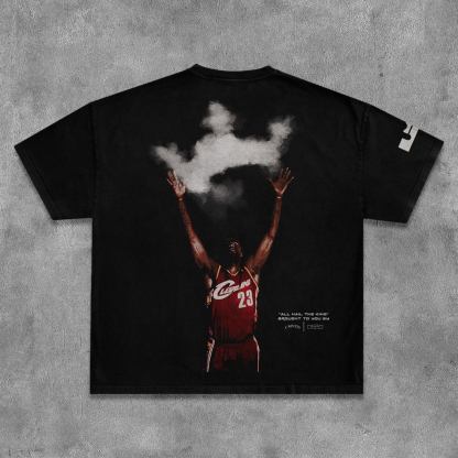 Basketball Mvp Print Short Sleeve T-Shirt-IYAMIUIO