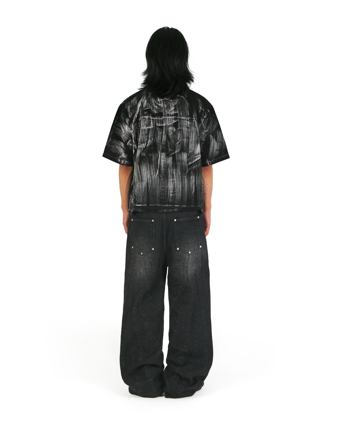 Brushed Shirt Black-IYAMIUIO