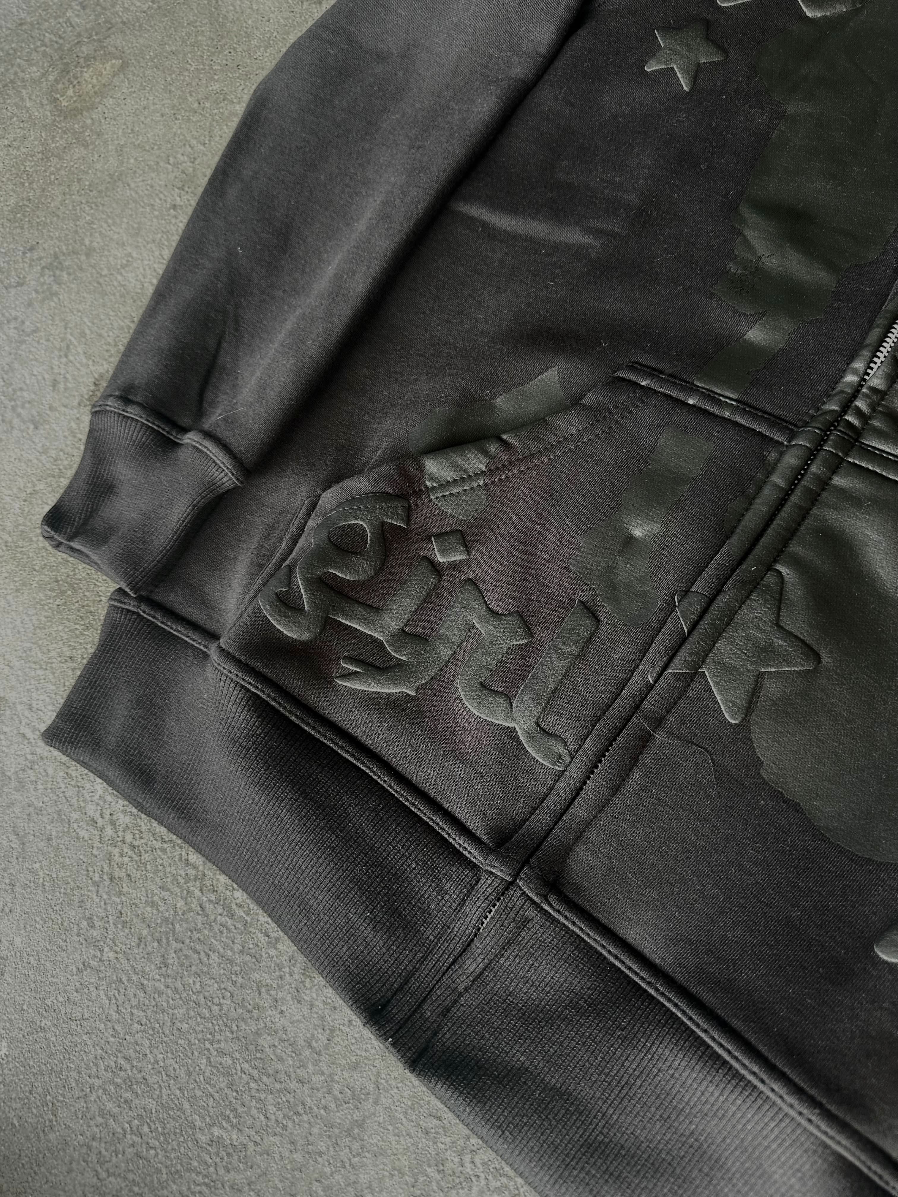 "Star Girl" Zip-Up (Black)-IYAMIUIO