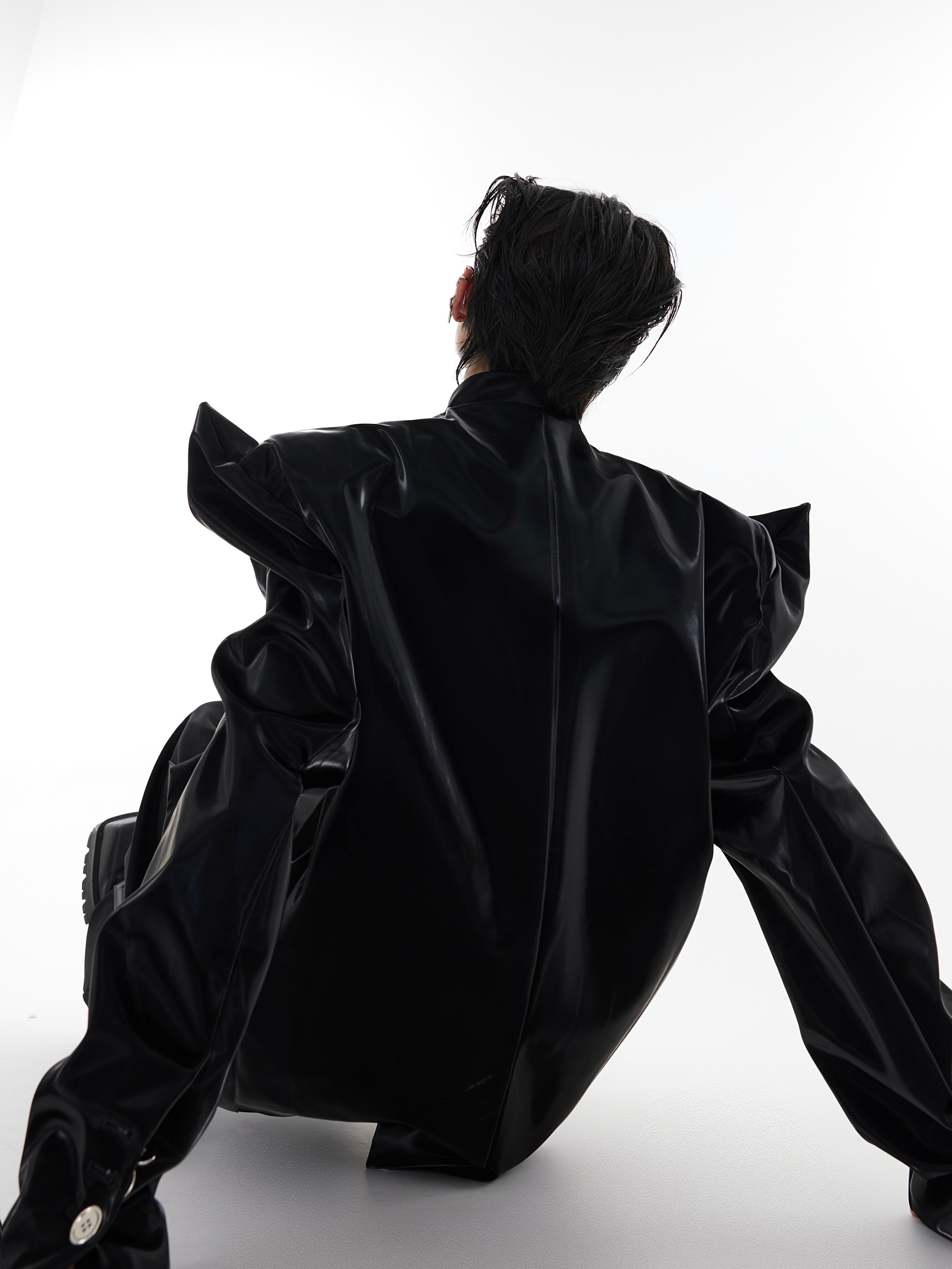 【23s August.】Horn-shaped Leather Jacket-IYAMIUIO