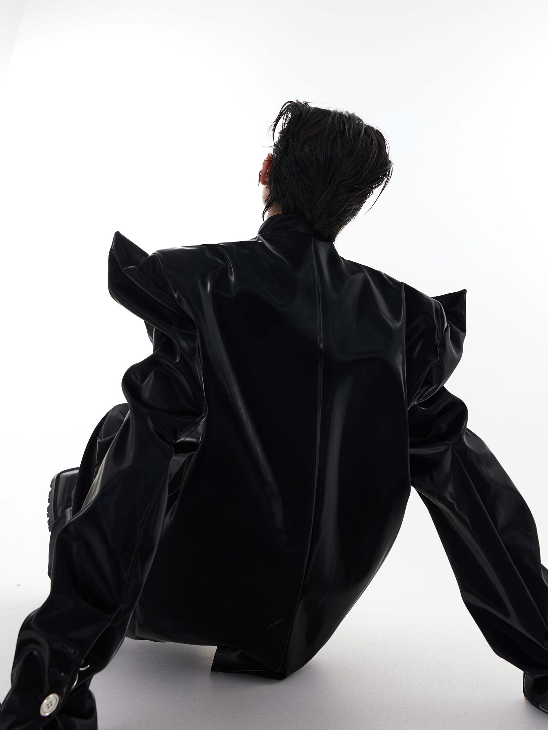 【23s August.】Horn-shaped Leather Jacket-IYAMIUIO