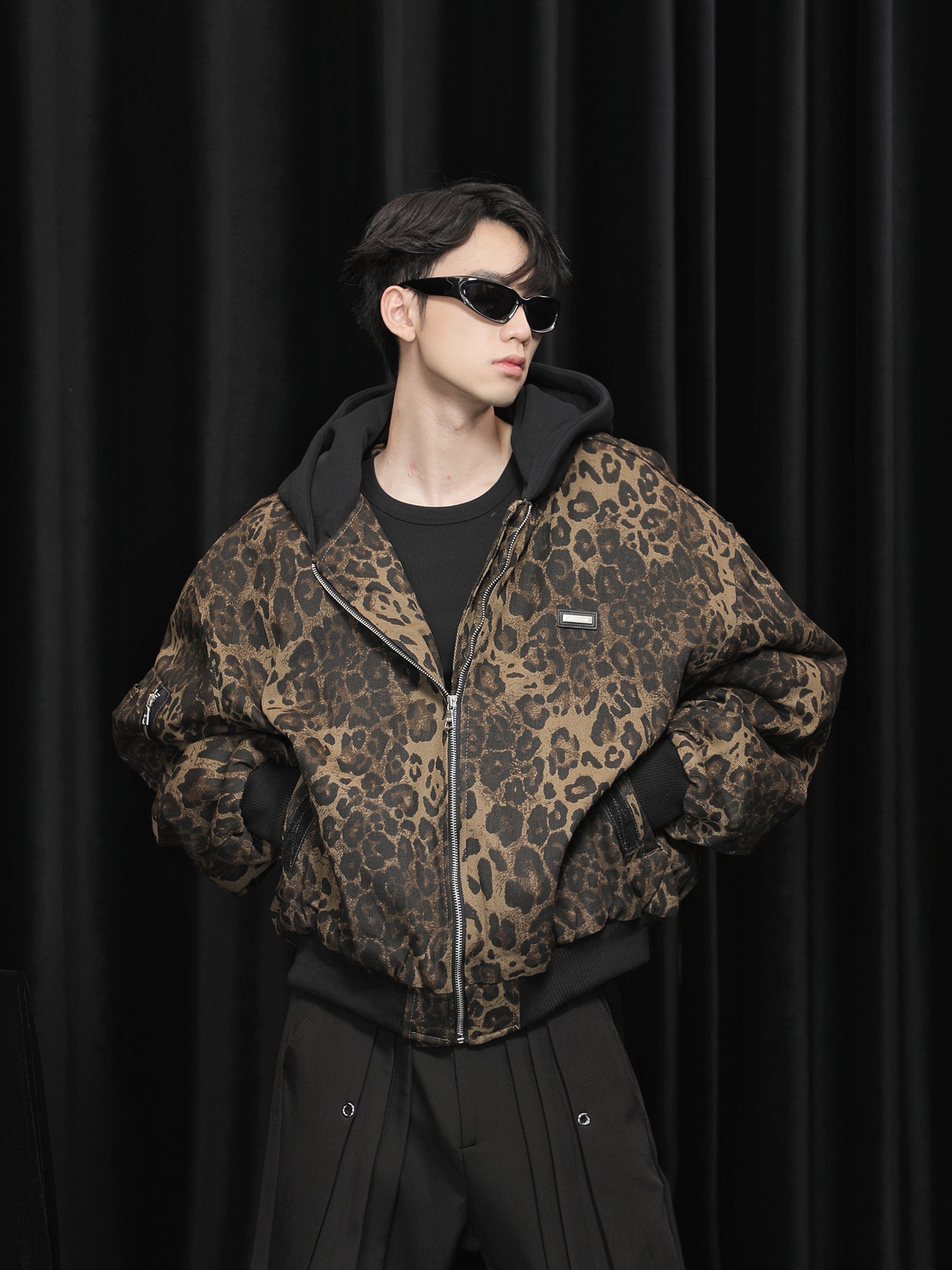【24s January.】Retro Leopard Print Cotton Jacket-IYAMIUIO