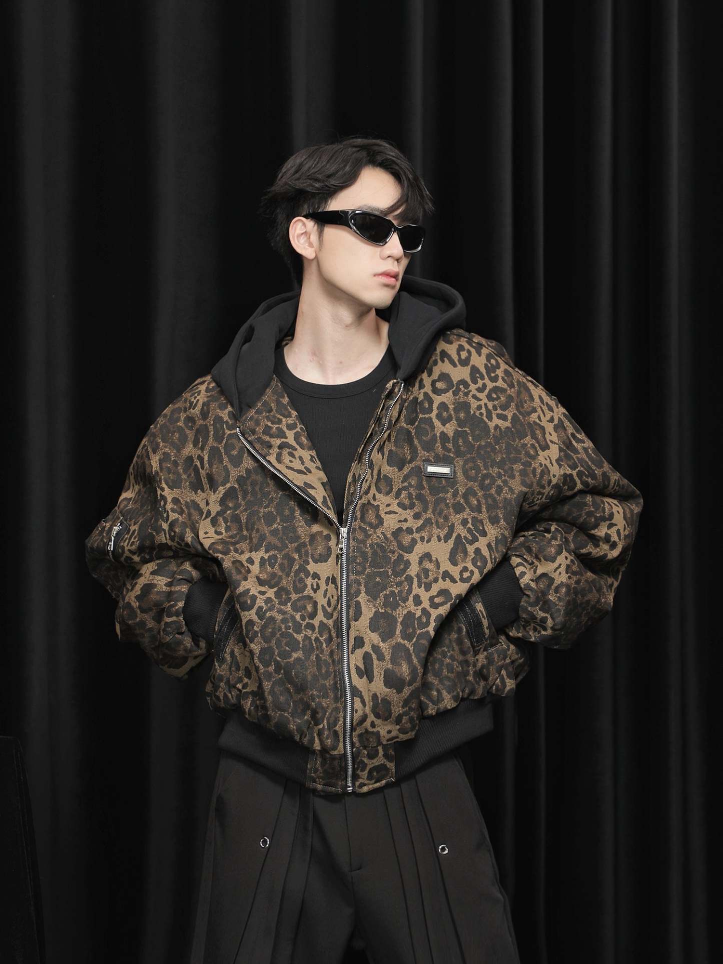 【24s January.】Retro Leopard Print Cotton Jacket-IYAMIUIO