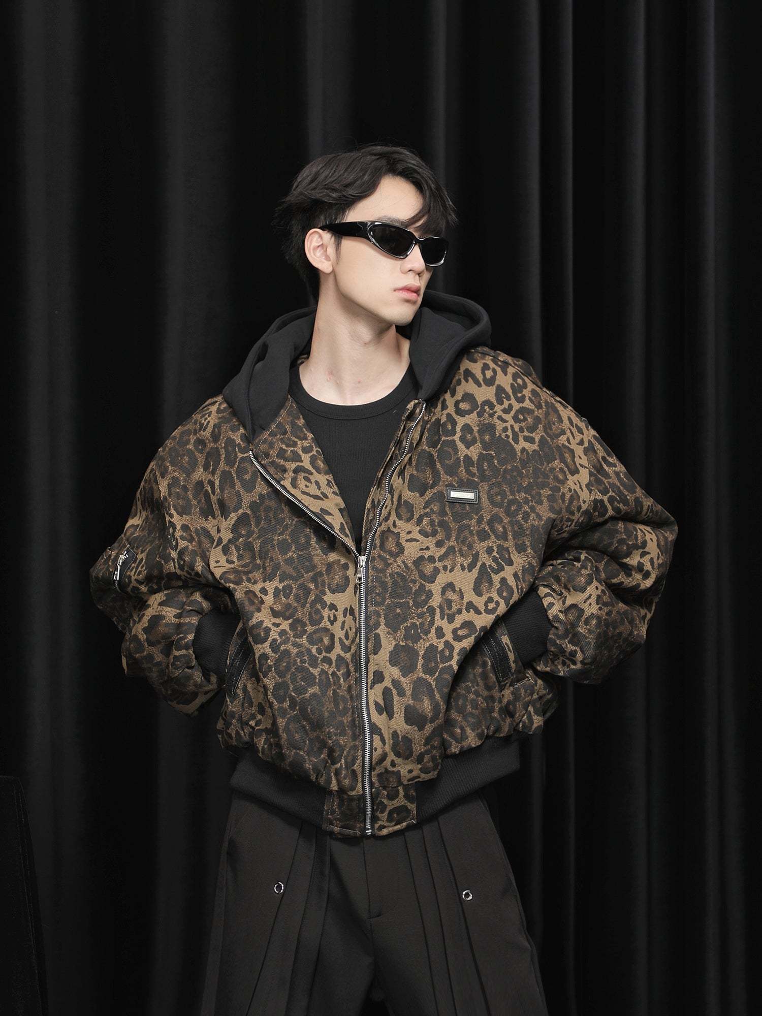 【24s January.】Retro Leopard Print Cotton Jacket-IYAMIUIO