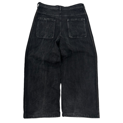TRACK JEANS (BLACK/BLACK)-IYAMIUIO