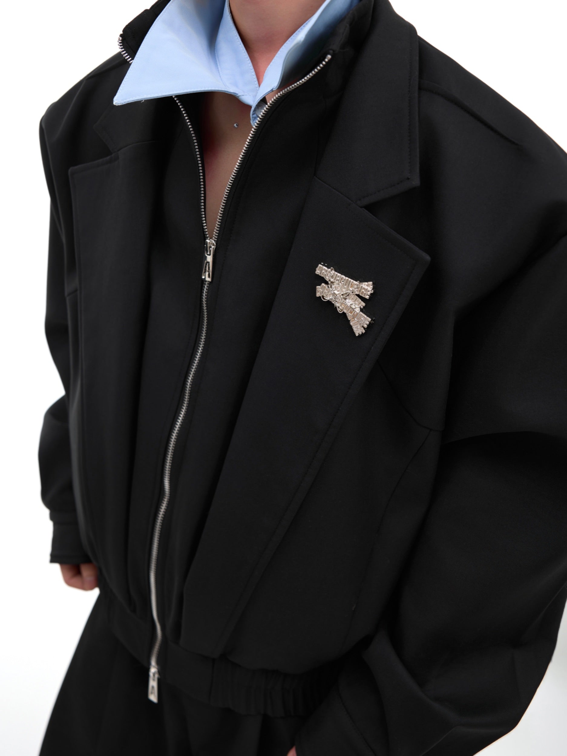 【24s Oct.】Double Collar Patchwork Jacket-IYAMIUIO