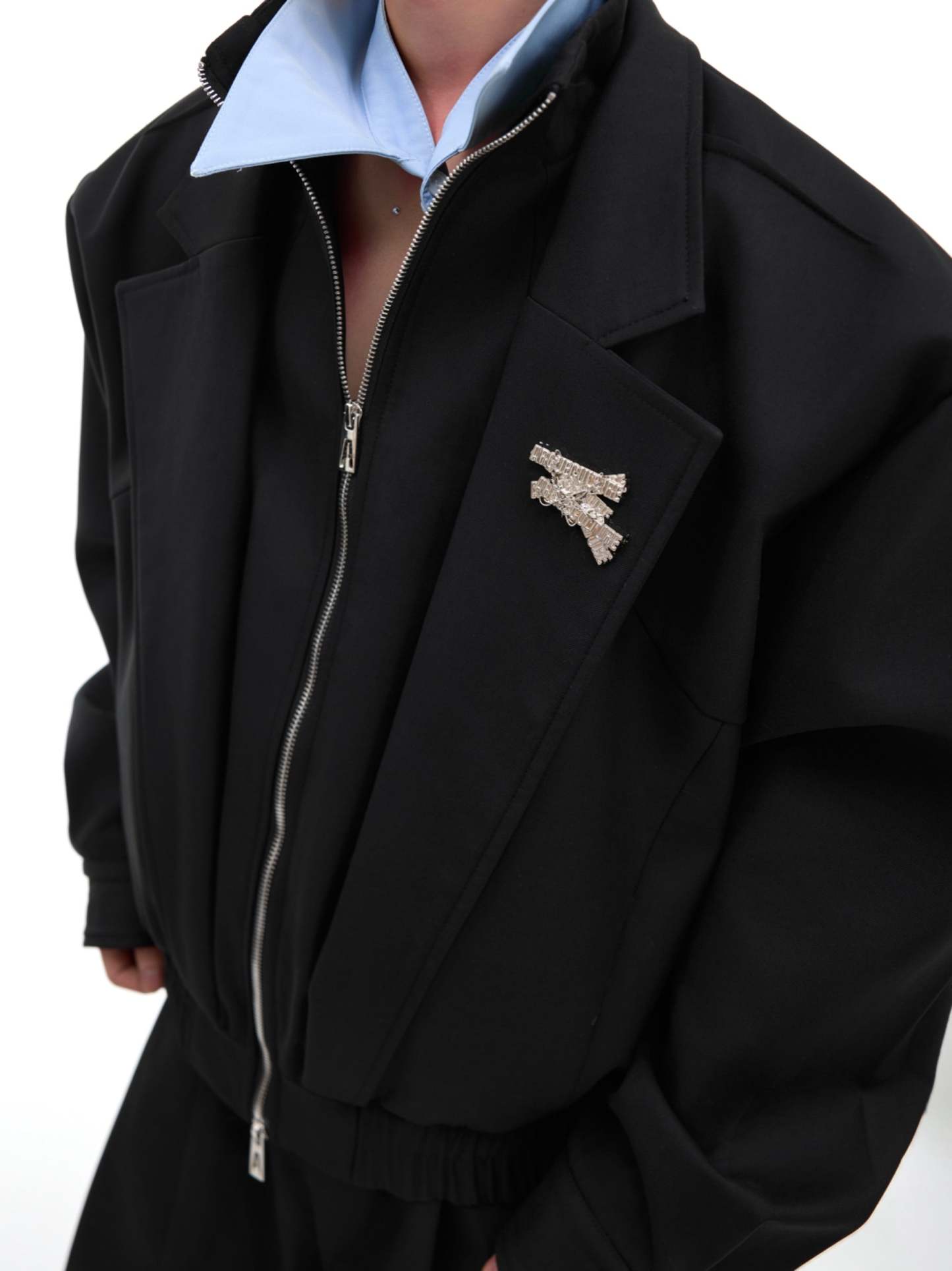 【24s Oct.】Double Collar Patchwork Jacket-IYAMIUIO